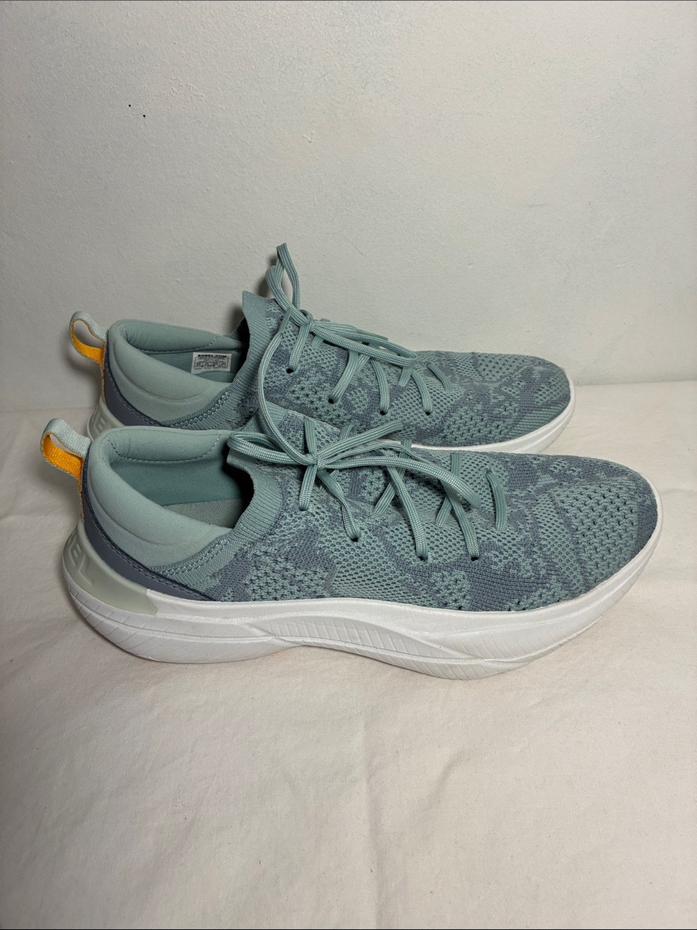 Sorel Women's Blue White Explorer Blitz Stride Lace Shoes Athletic Sneaker 8.5